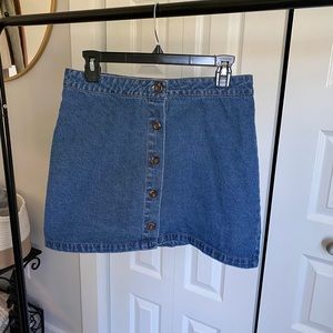 Button up jean skirt